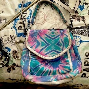 Aimee Kestenberg Women's Good Times Spiral
Tie-Dye Leather Shoulder Bag/Purse